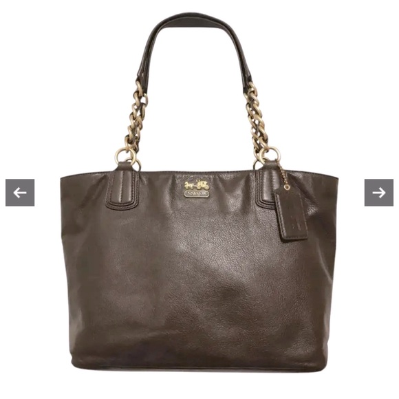 Coach Madison Tote Bag in Chocolate Brown - Picture 1 of 9